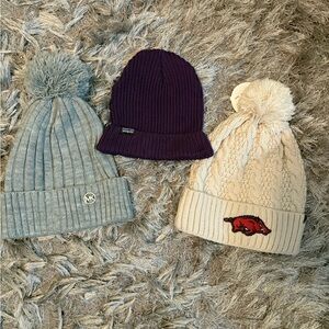 Patagonia Kids Hat Trio - Gray, Purple, Cream